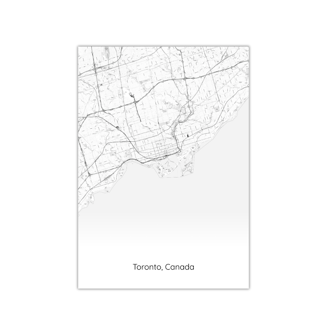 Póster del mapa de Toronto, Canadá