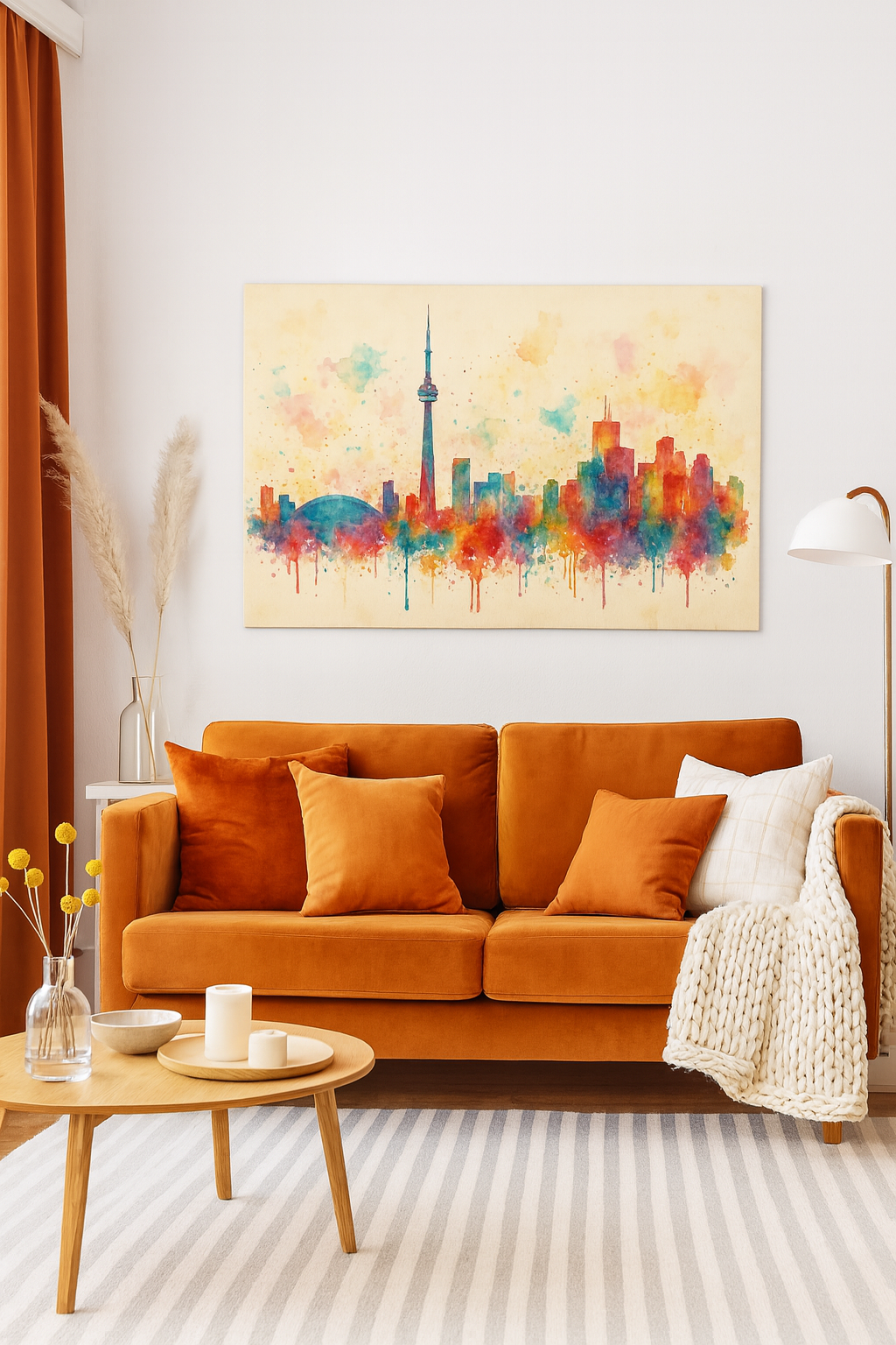Toronto, Canada Skyline Watercolor Poster