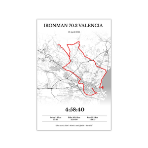 Valencia 70.3 White Poster
