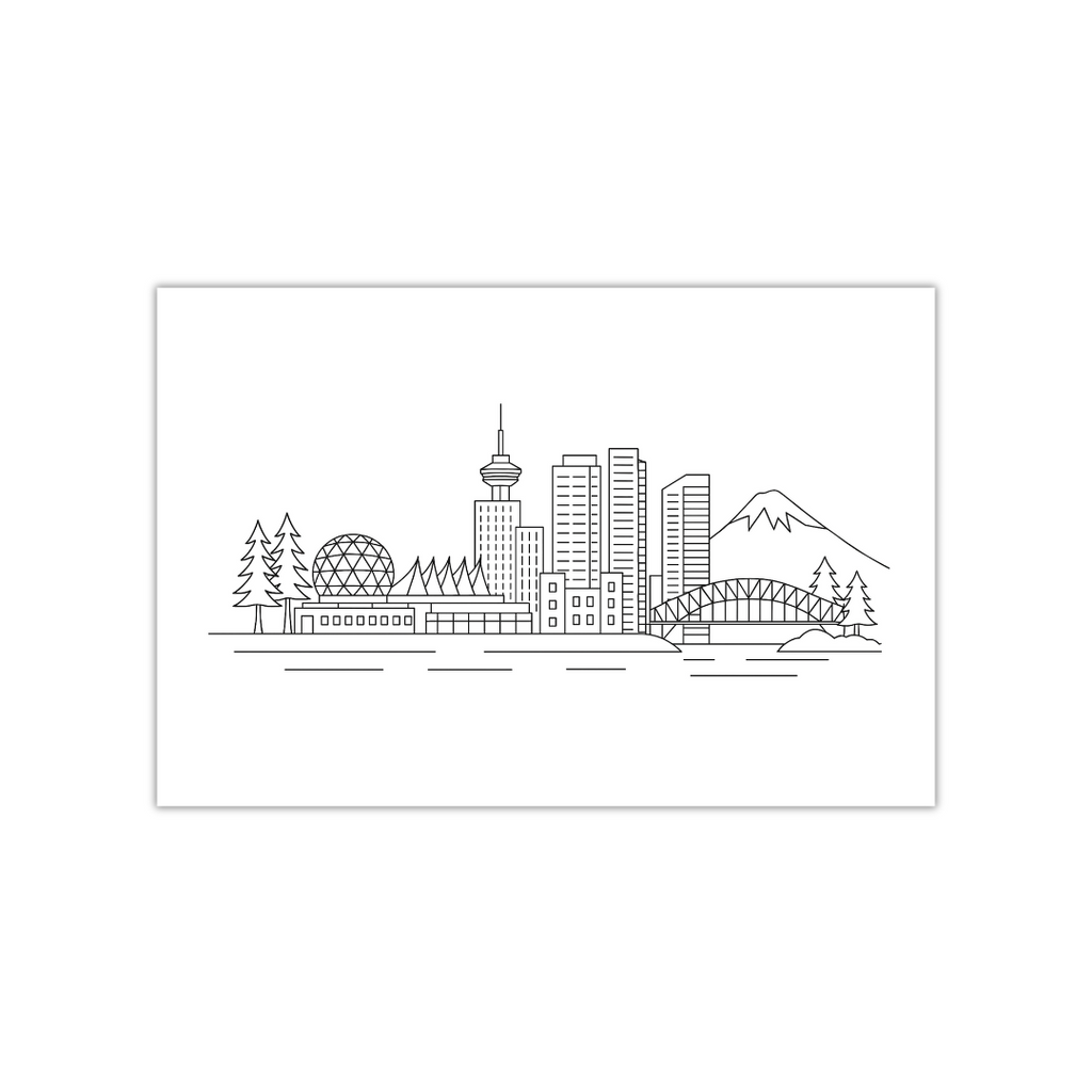 Vancouver, Canada Skyline Poster