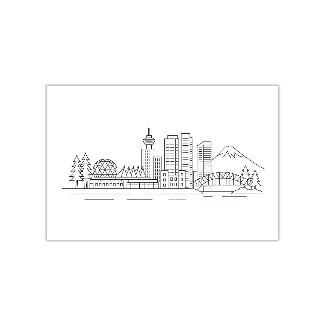 Vancouver, Canada Skyline Poster