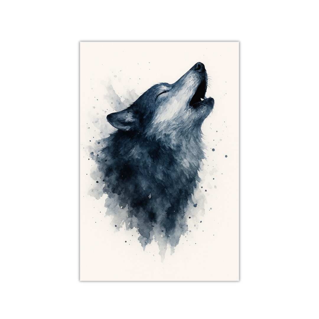 Wolf Watercolor Poster