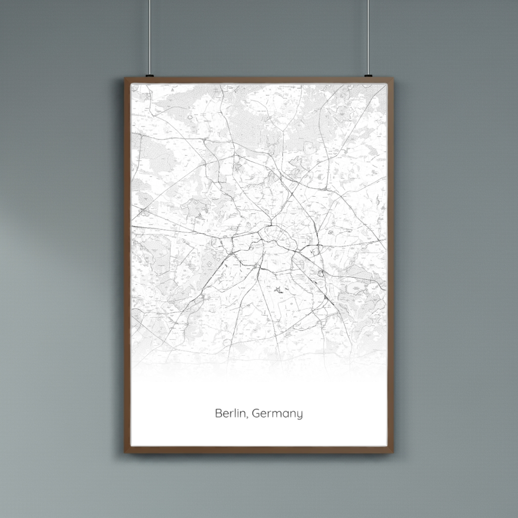 Affiche de la carte de Berlin