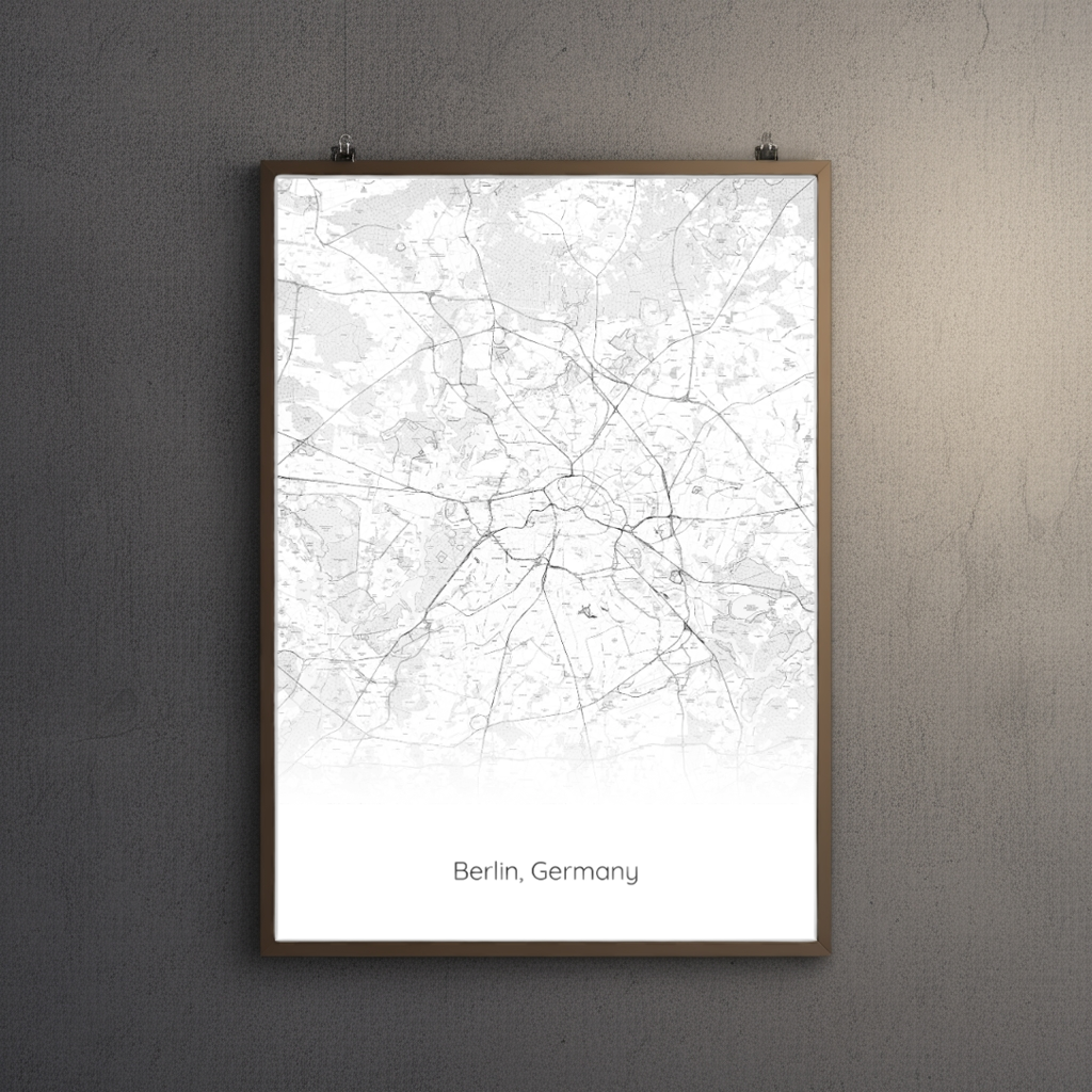 Affiche de la carte de Berlin