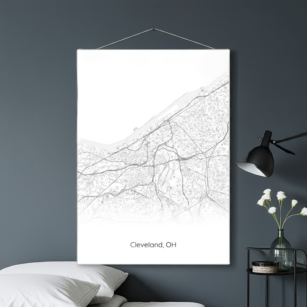 Affiche de la carte de Cleveland