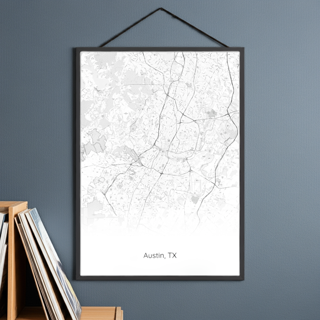 Austin, TX Map Poster