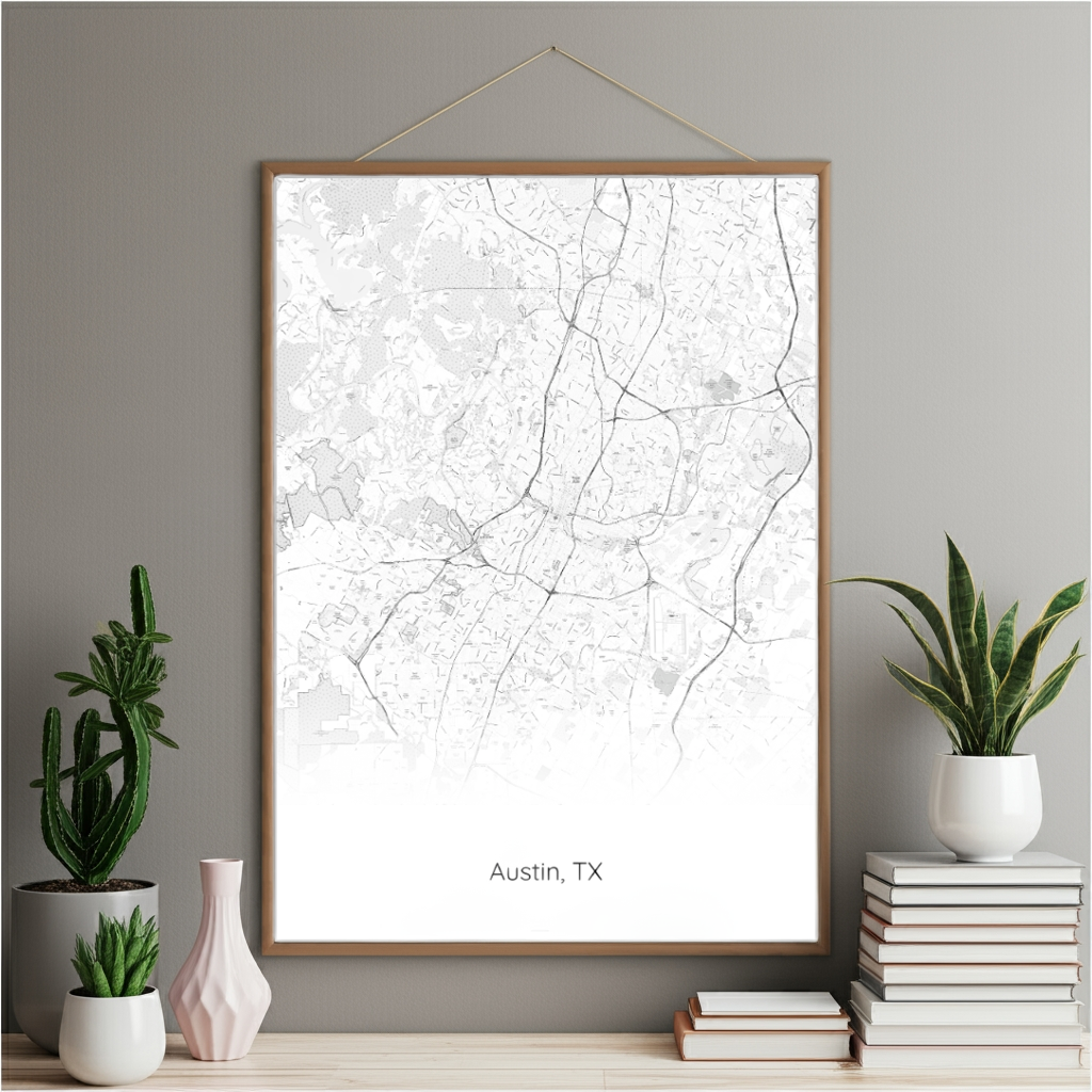 Austin, TX Map Poster